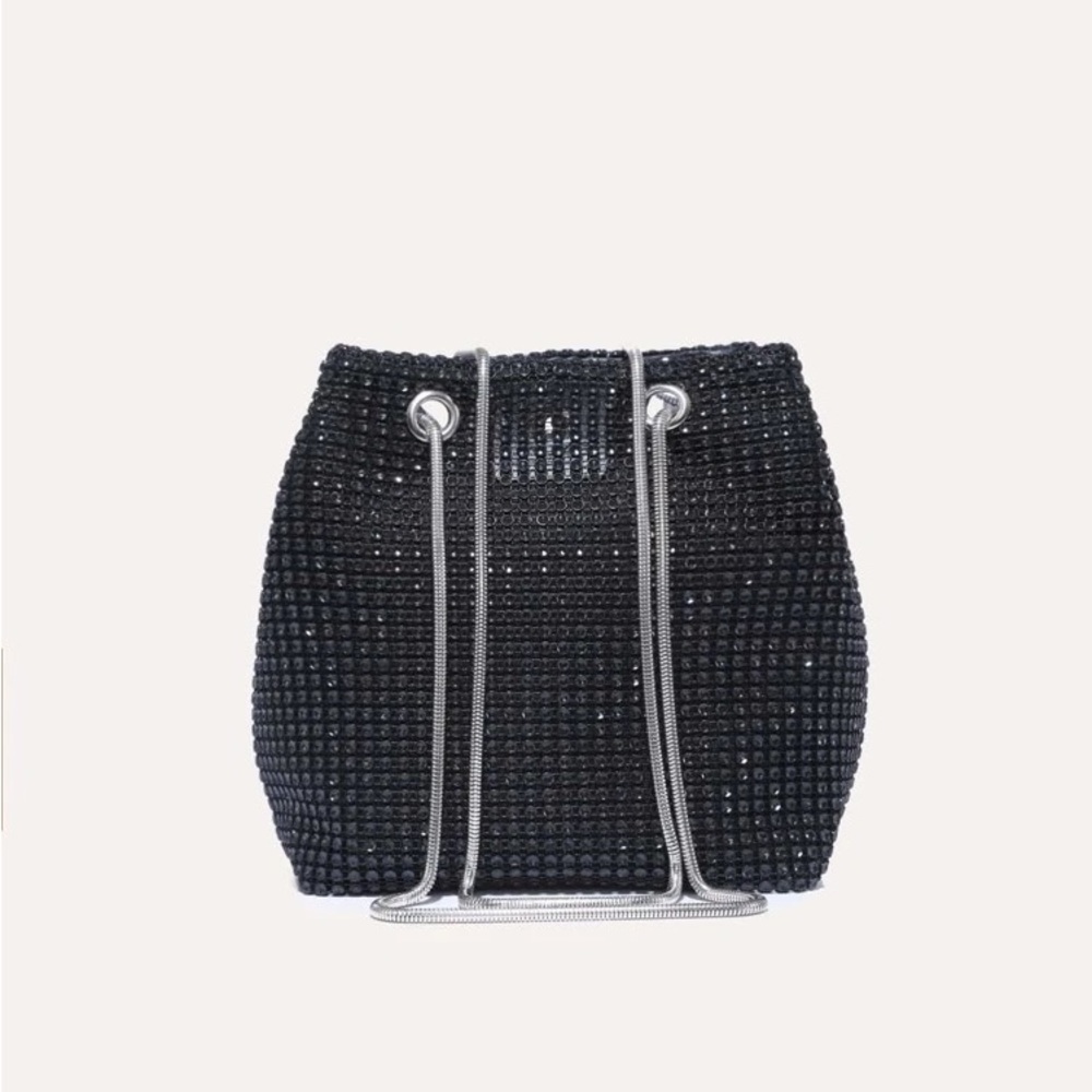 Mini Rhinestone Decor Chain Bucket Bag - Picture 2 of 6